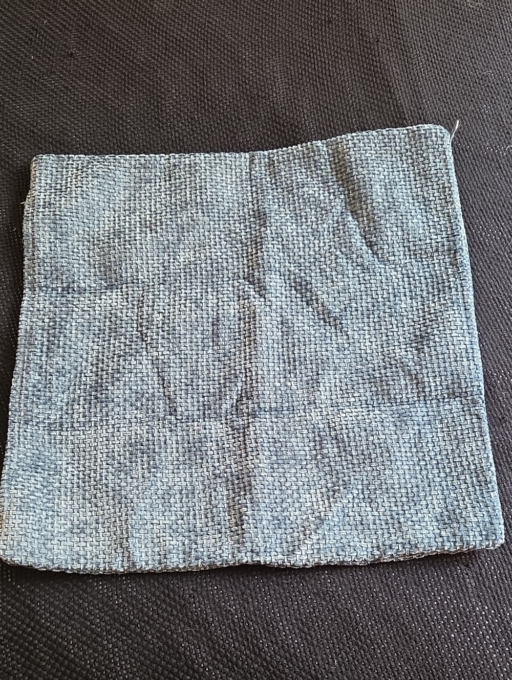 Textured Blue Square Pillow Cover, Zip Closure NWOT